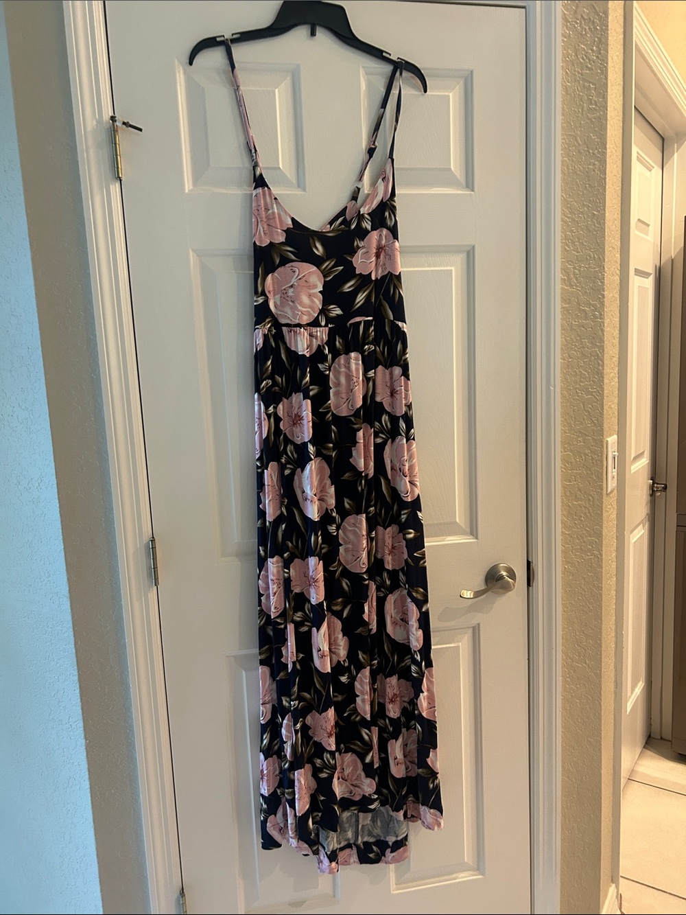 VENUS Black Maxi Dress with Pink Floral Print - Picture 1 of 5